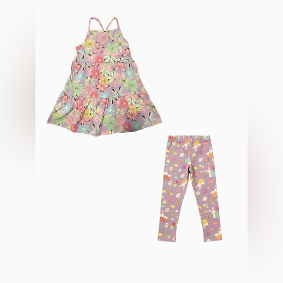 NWT Girls Spring Outfit Bundle | Dress + Leggings | 7/8 - Picture 2 of 10